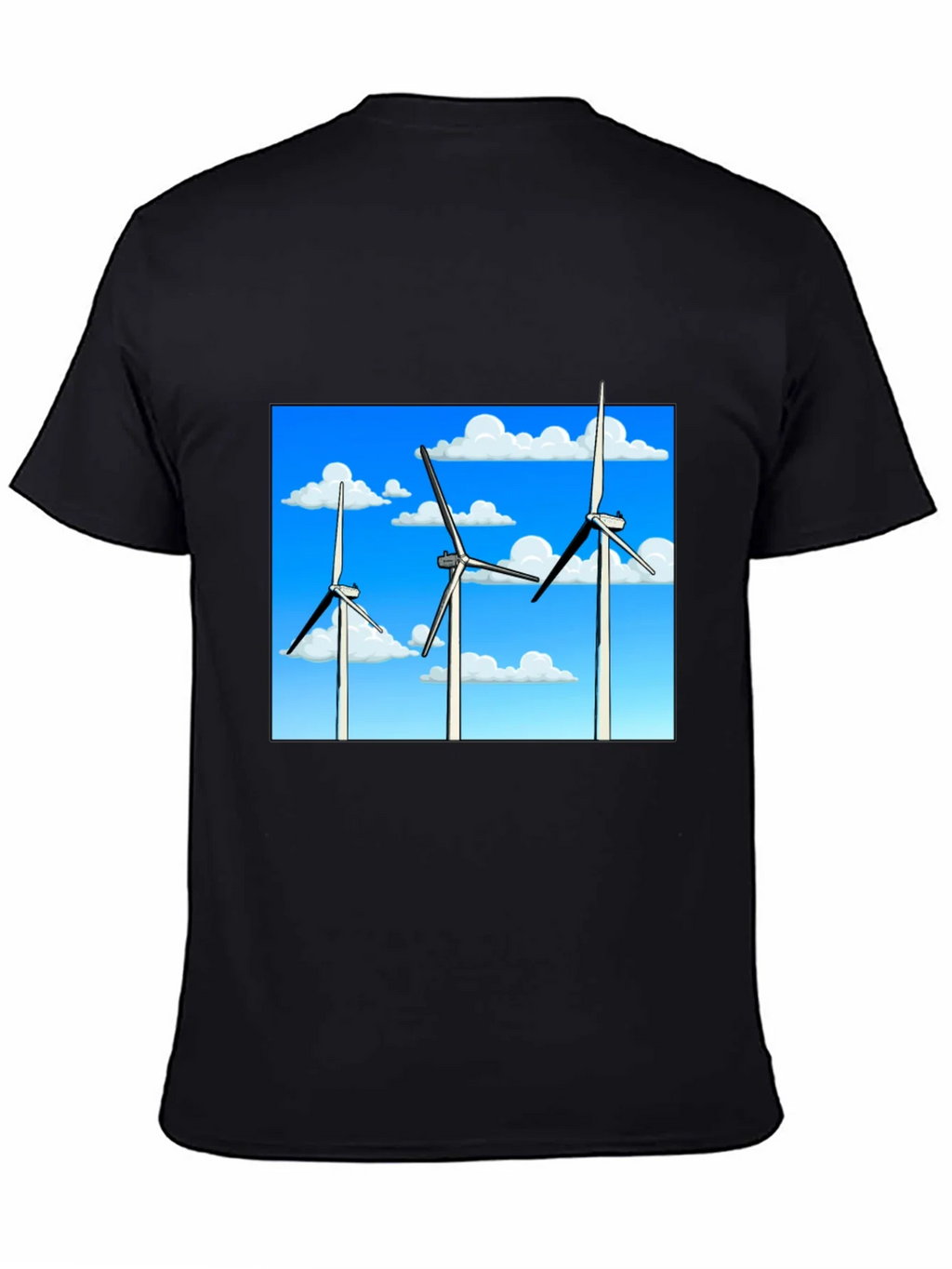 Wind Turbine Graphic Tee - Sustainable Energy Shirt product image 7