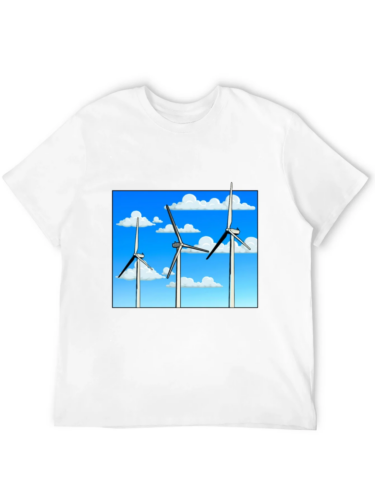 Wind Turbine Graphic Tee - Sustainable Energy Shirt product image 3
