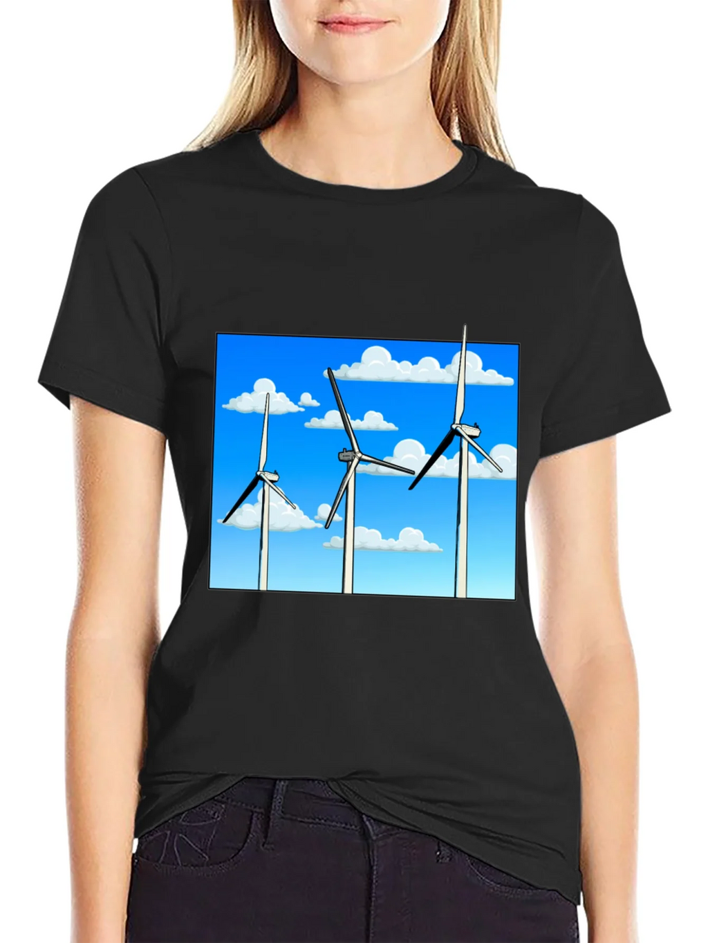 Wind Turbine Graphic Tee - Sustainable Energy Shirt product image 5