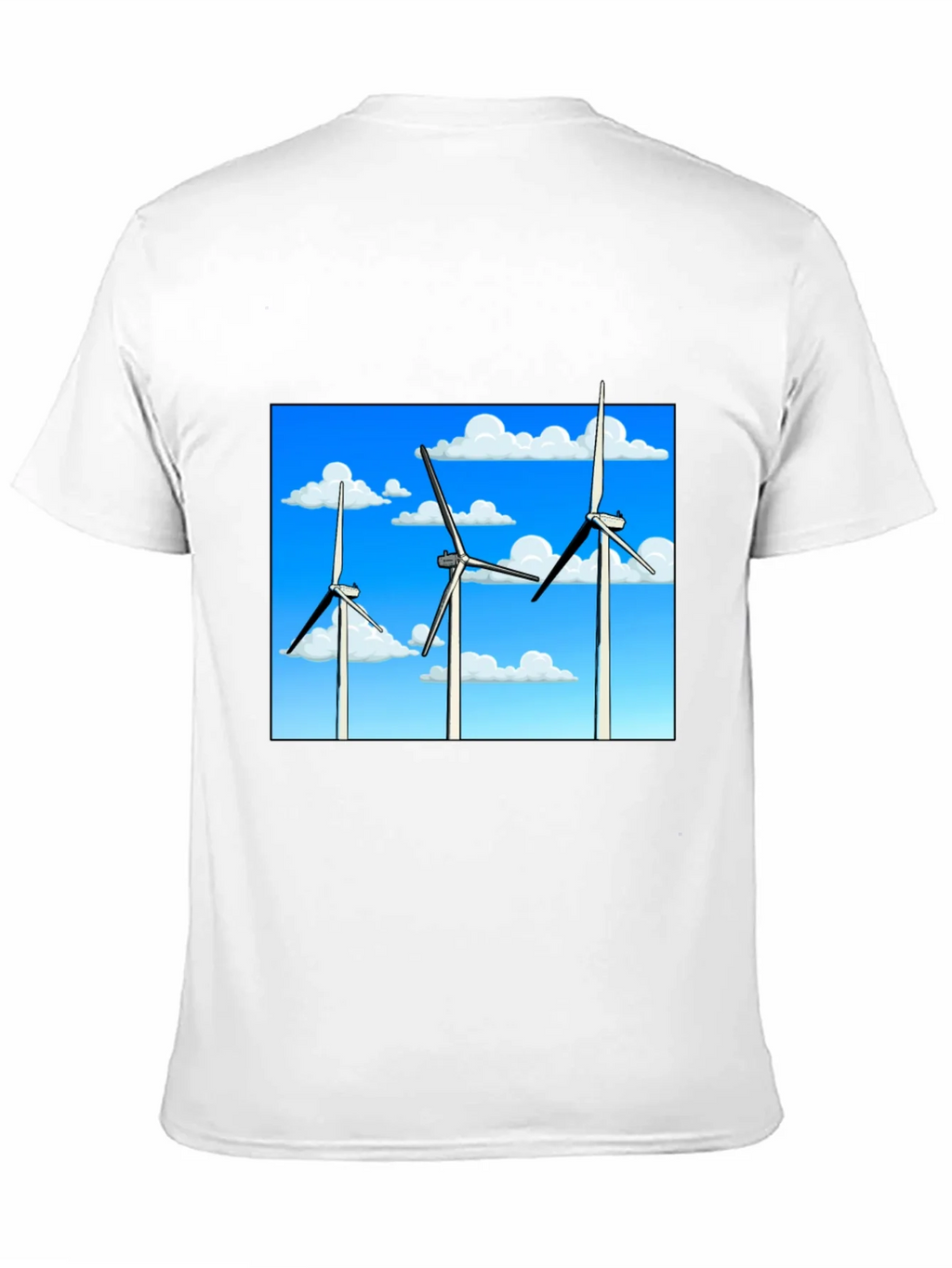 Wind Turbine Graphic Tee - Sustainable Energy Shirt product image 2
