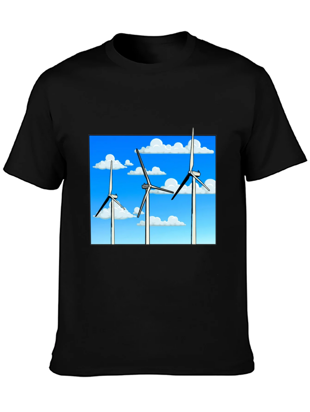Wind Turbine Graphic Tee - Sustainable Energy Shirt product image 6