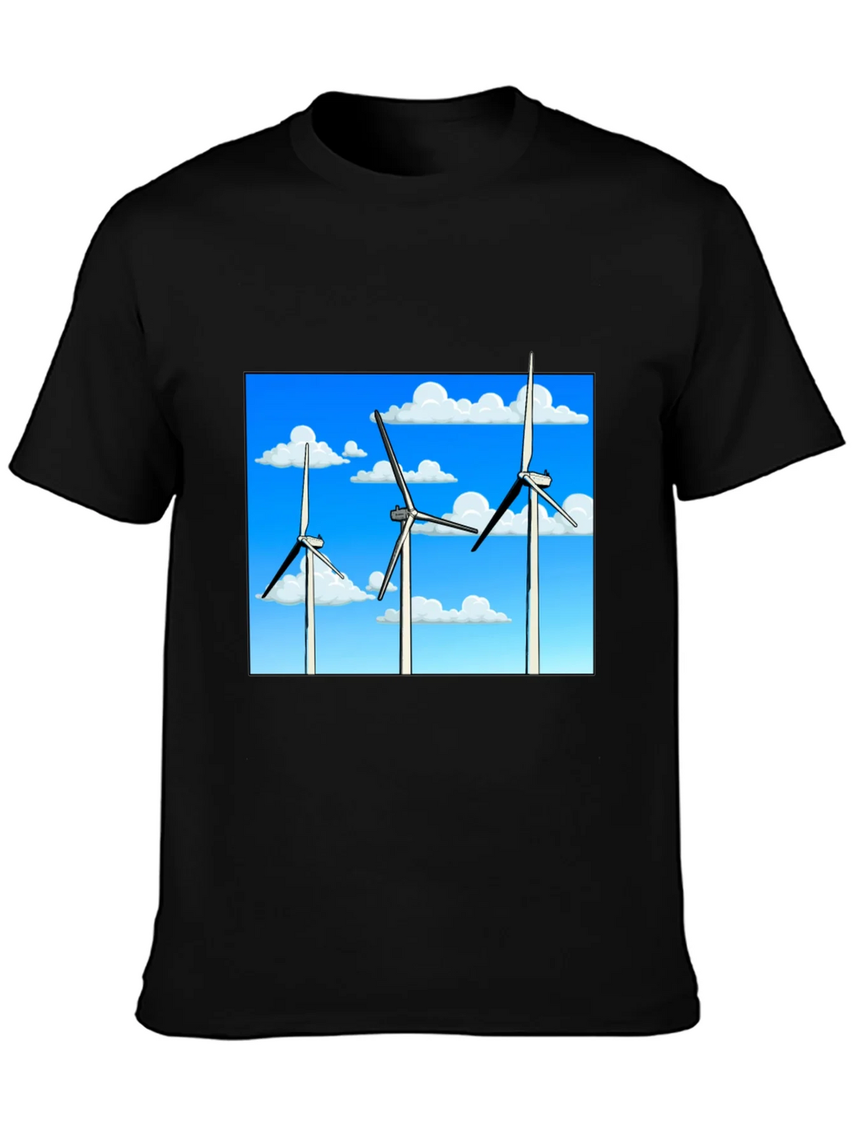 Wind Turbine Graphic Tee - Sustainable Energy Shirt product image 6