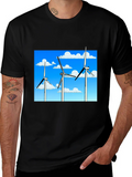 Wind Turbine Graphic Tee - Sustainable Energy Shirt product image 1