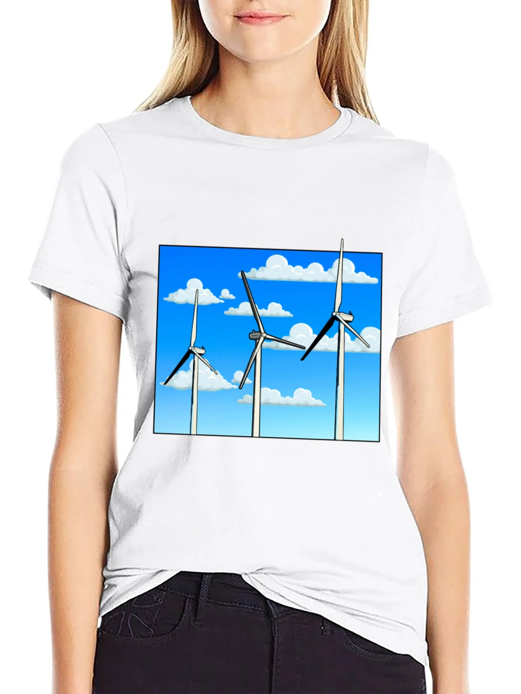 Wind Turbine Graphic Tee - Sustainable Energy Shirt product image 11
