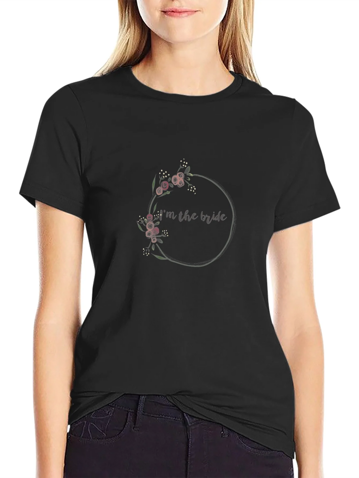 Bride Floral Wreath Graphic T-Shirt product image 5
