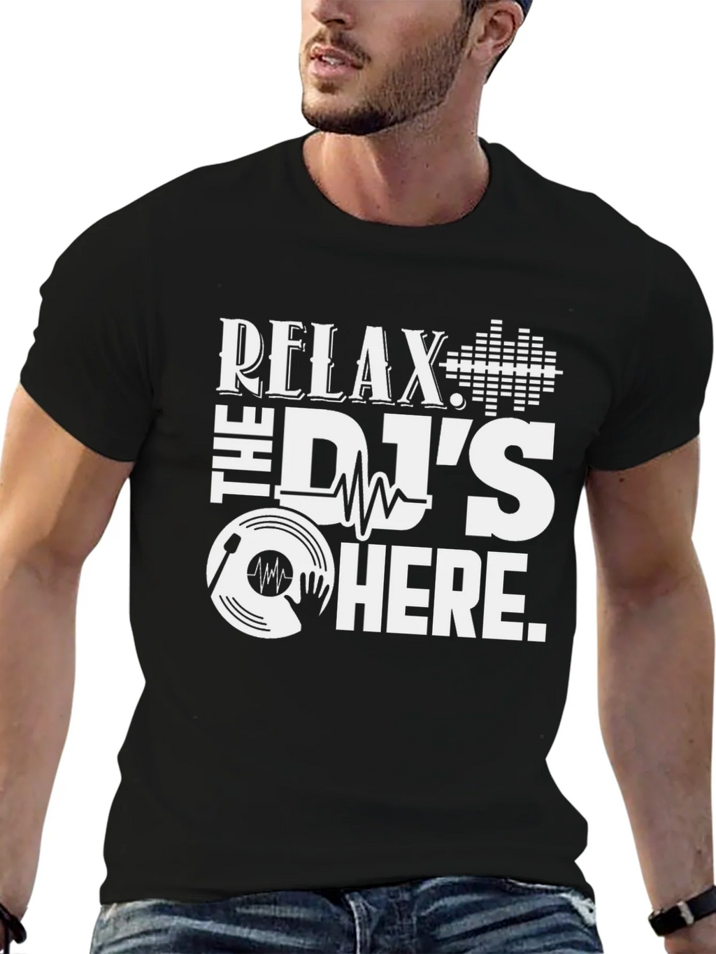 Relax The DJs Here Black T-Shirt product image 9