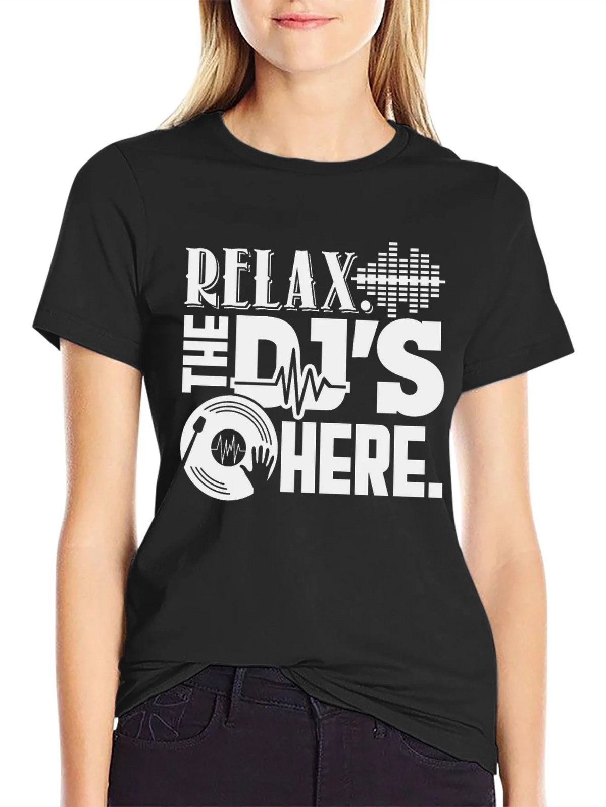 Relax The DJs Here Black T-Shirt product image 5