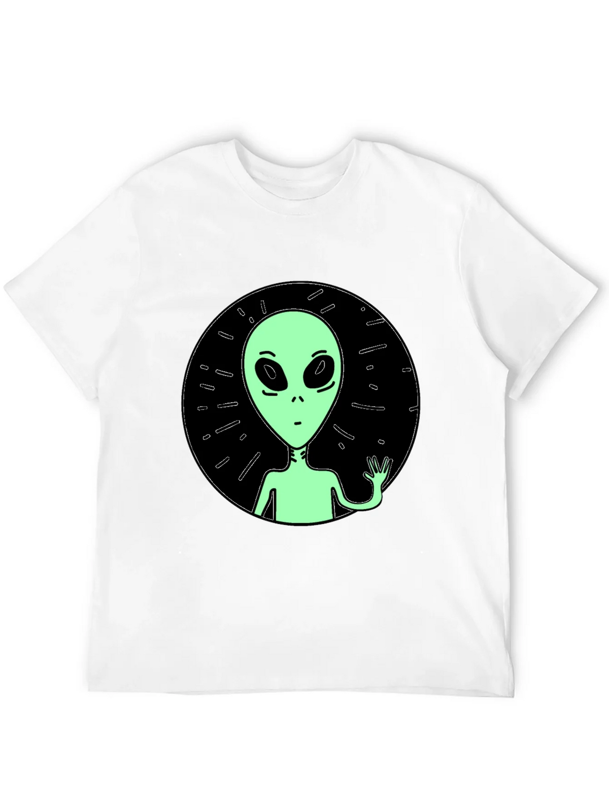 Alien Graphic Tee - Black Crew Neck T-Shirt product image 3