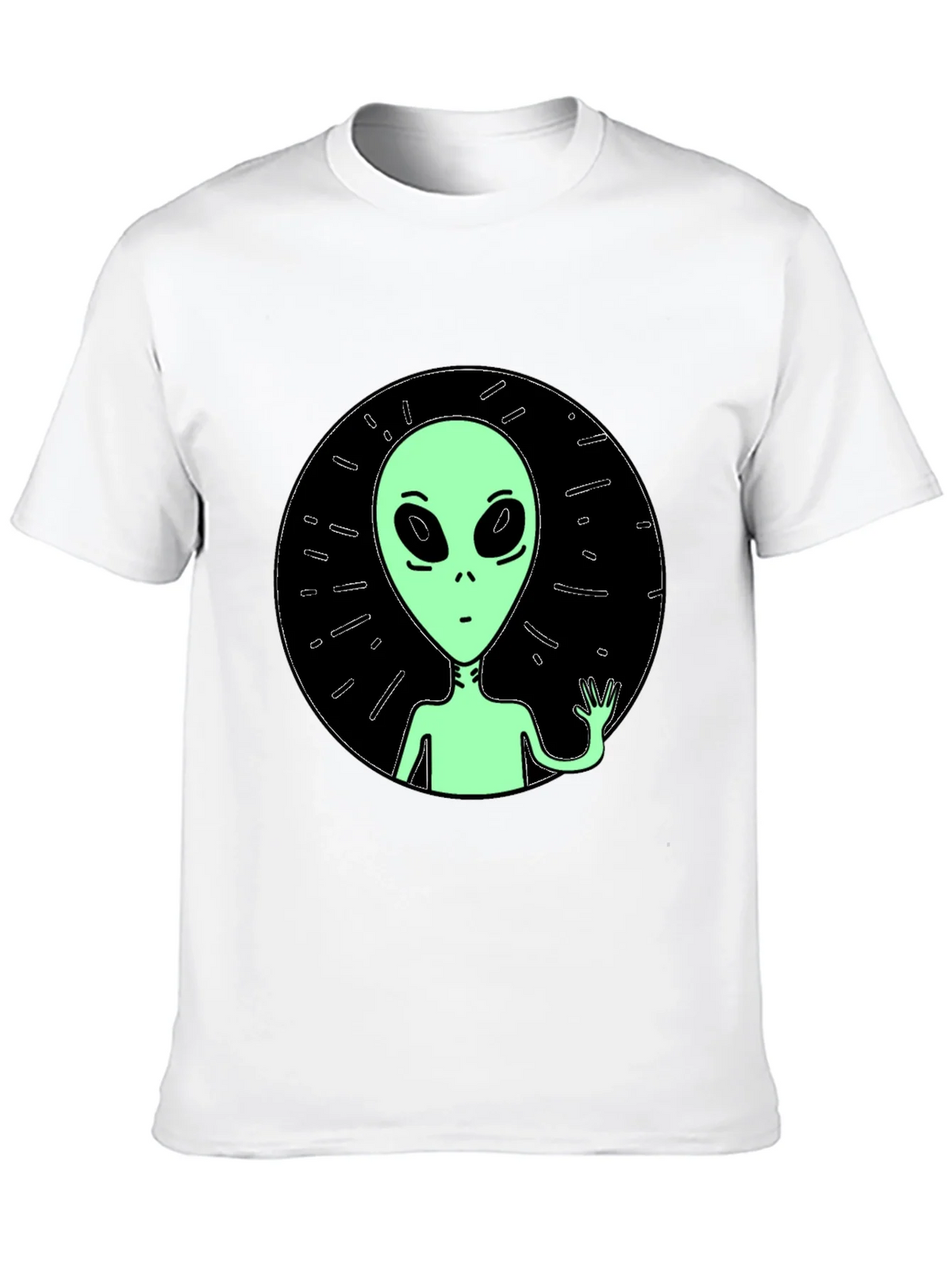Alien Graphic Tee - Black Crew Neck T-Shirt product image 12