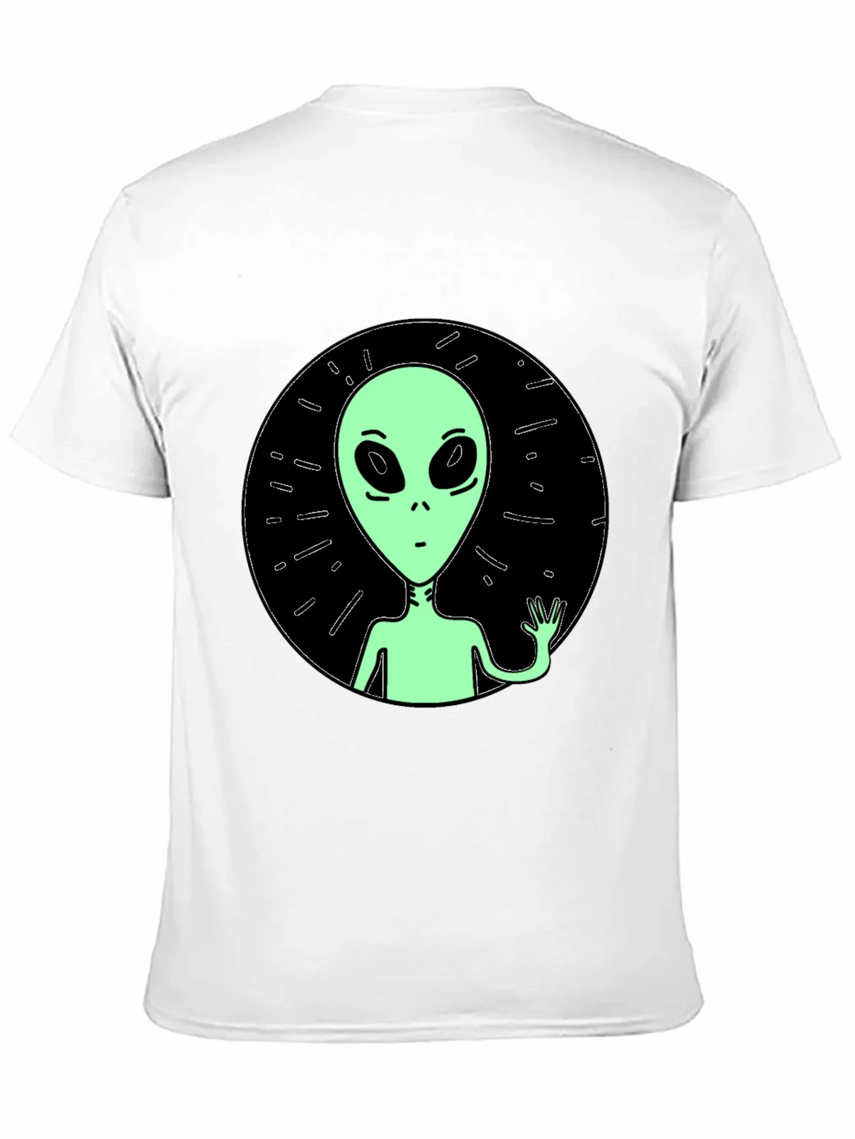 Alien Graphic Tee - Black Crew Neck T-Shirt product image 2