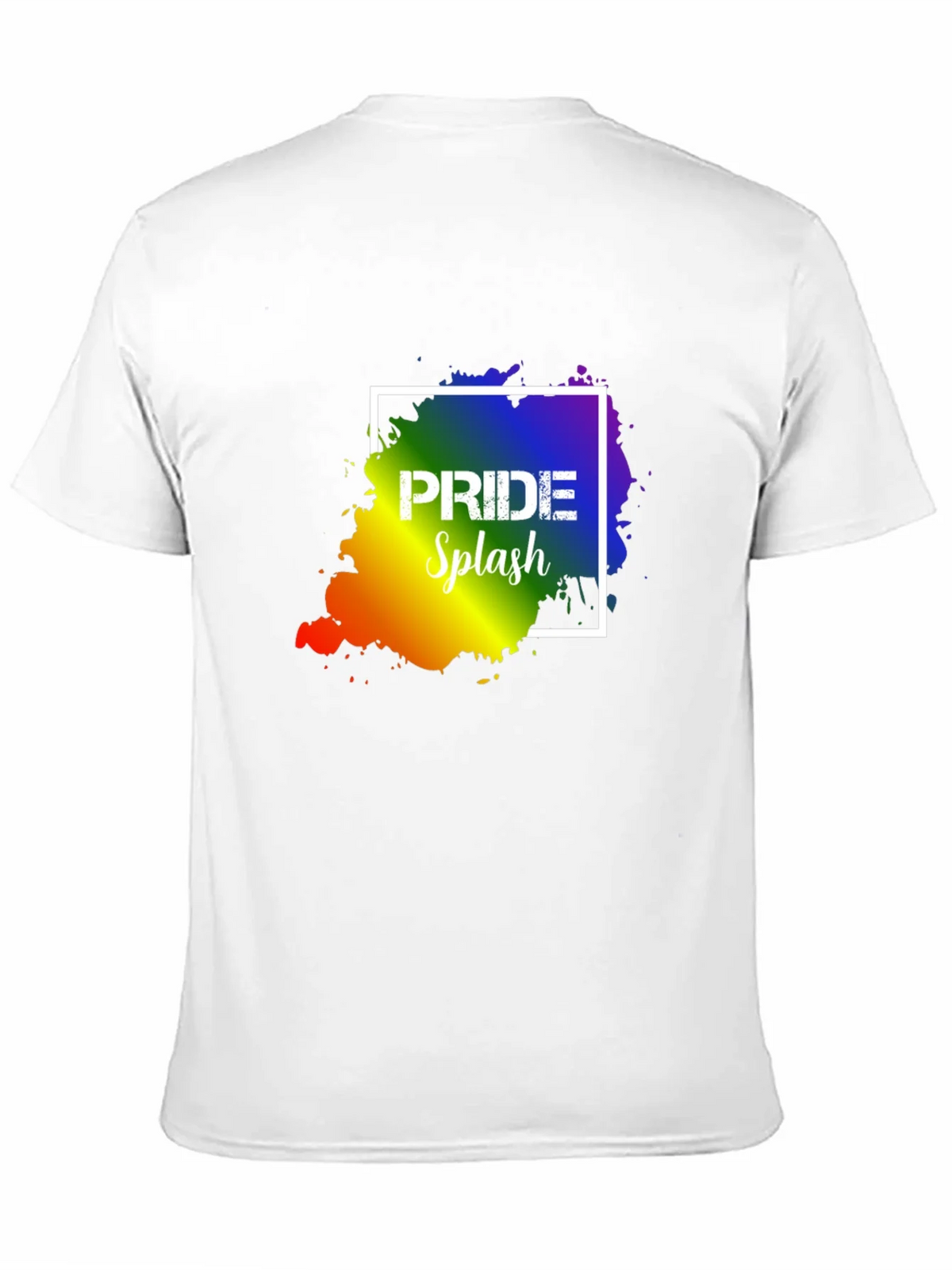 Pride Splash T-Shirt: Rainbow Design Soft Cotton product image 2