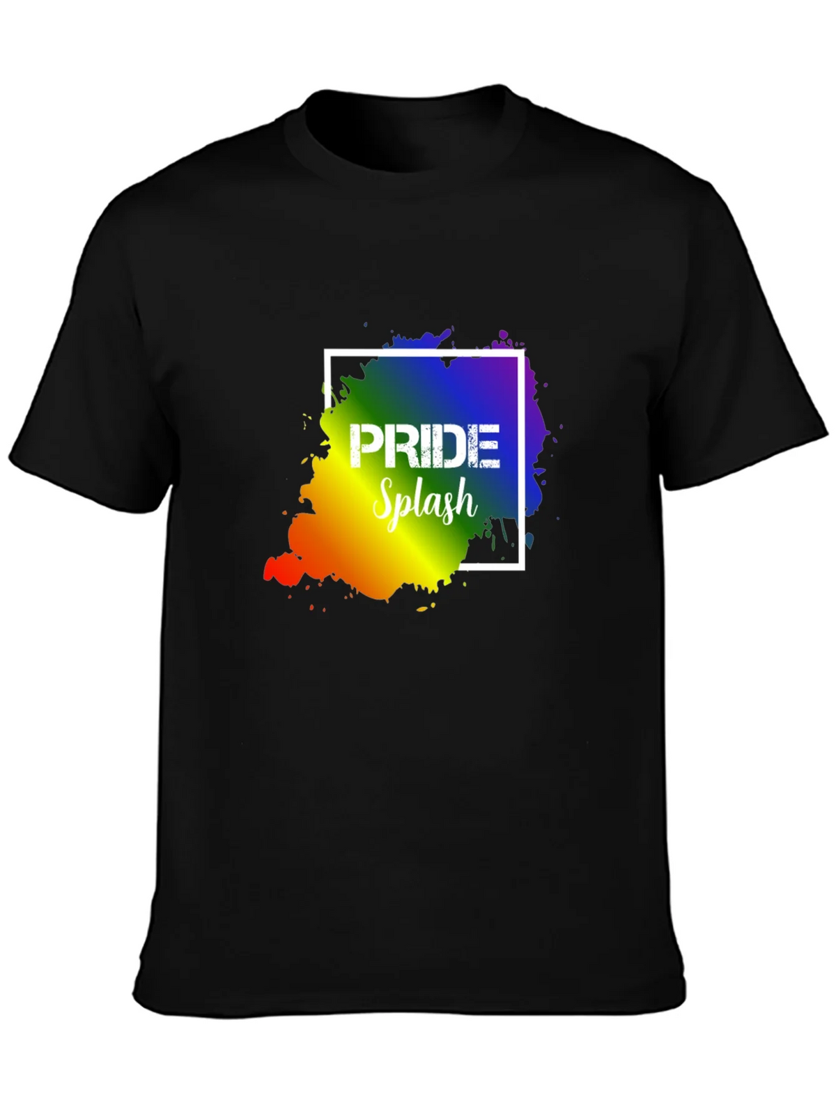 Pride Splash T-Shirt: Rainbow Design Soft Cotton product image 6
