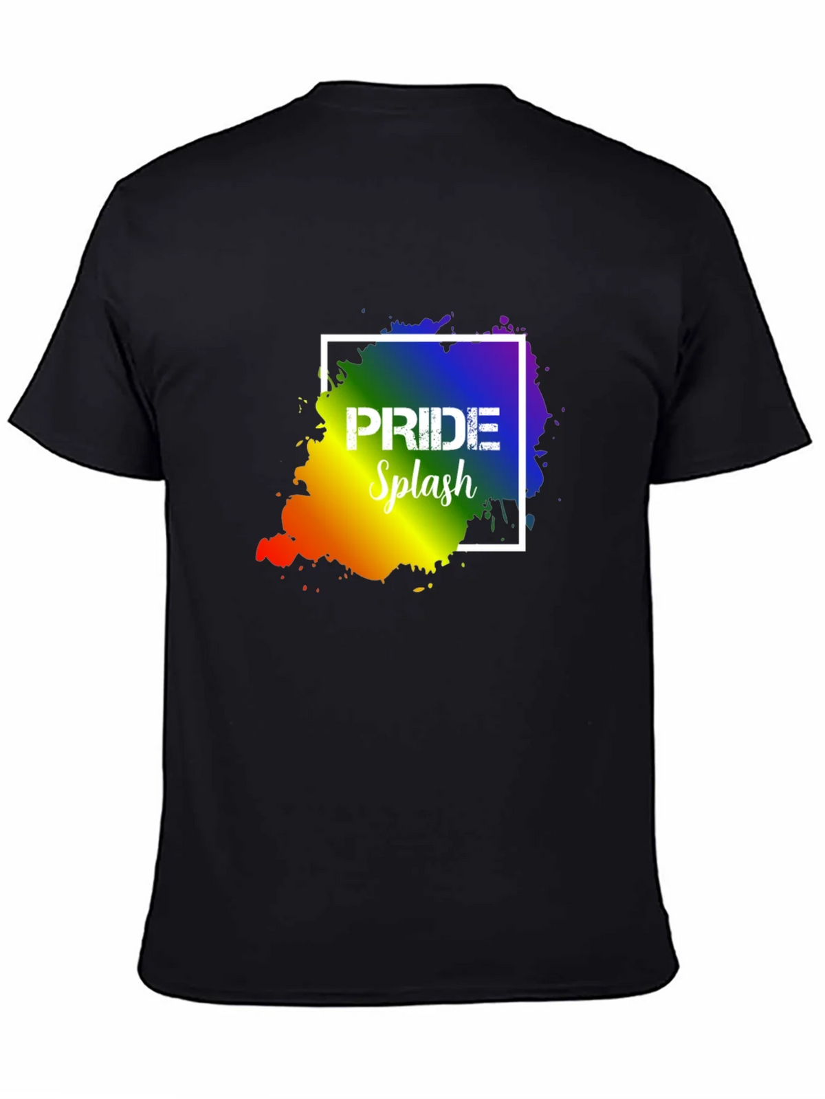 Pride Splash T-Shirt: Rainbow Design Soft Cotton product image 7