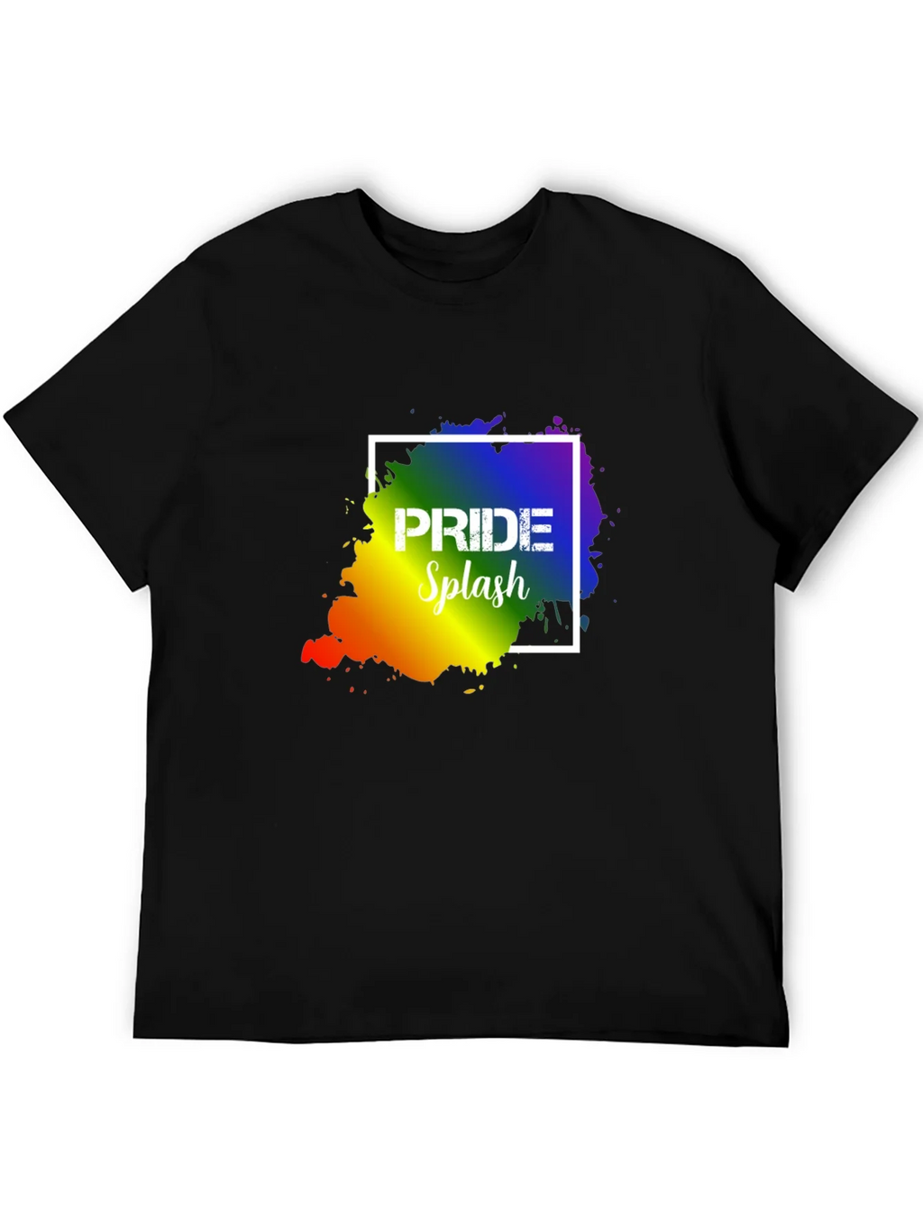 Pride Splash T-Shirt: Rainbow Design Soft Cotton product image 8