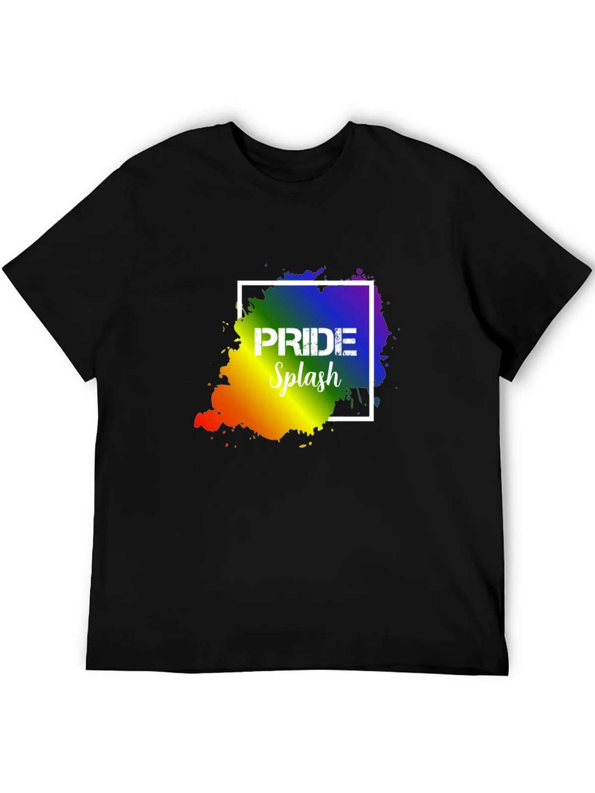 Pride Splash T-Shirt: Rainbow Design Soft Cotton product image 8