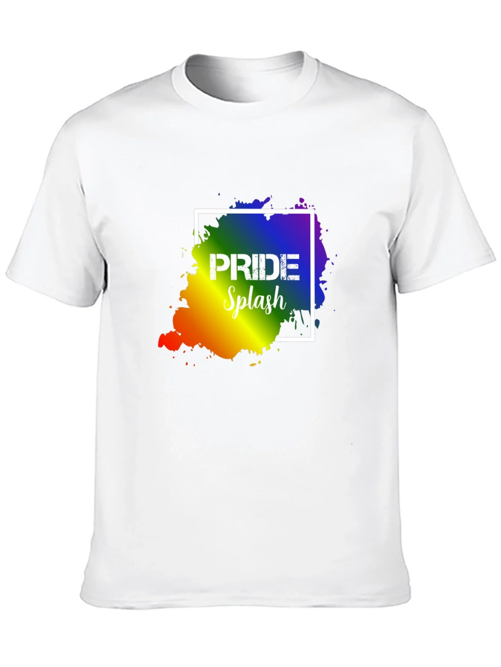 Pride Splash T-Shirt: Rainbow Design Soft Cotton product image 12