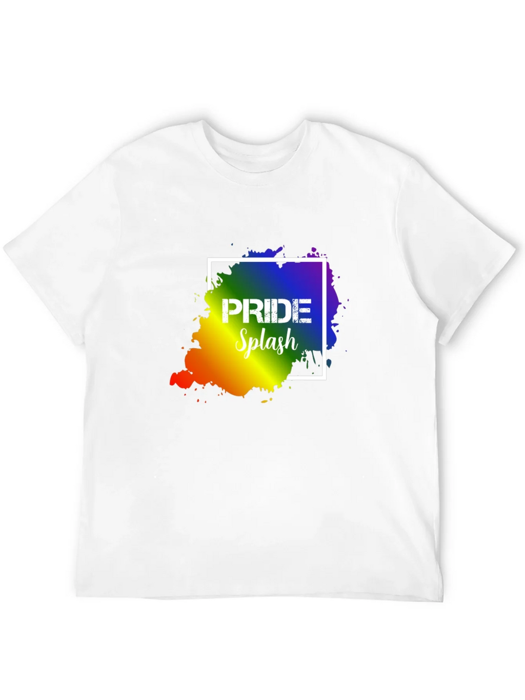 Pride Splash T-Shirt: Rainbow Design Soft Cotton product image 3