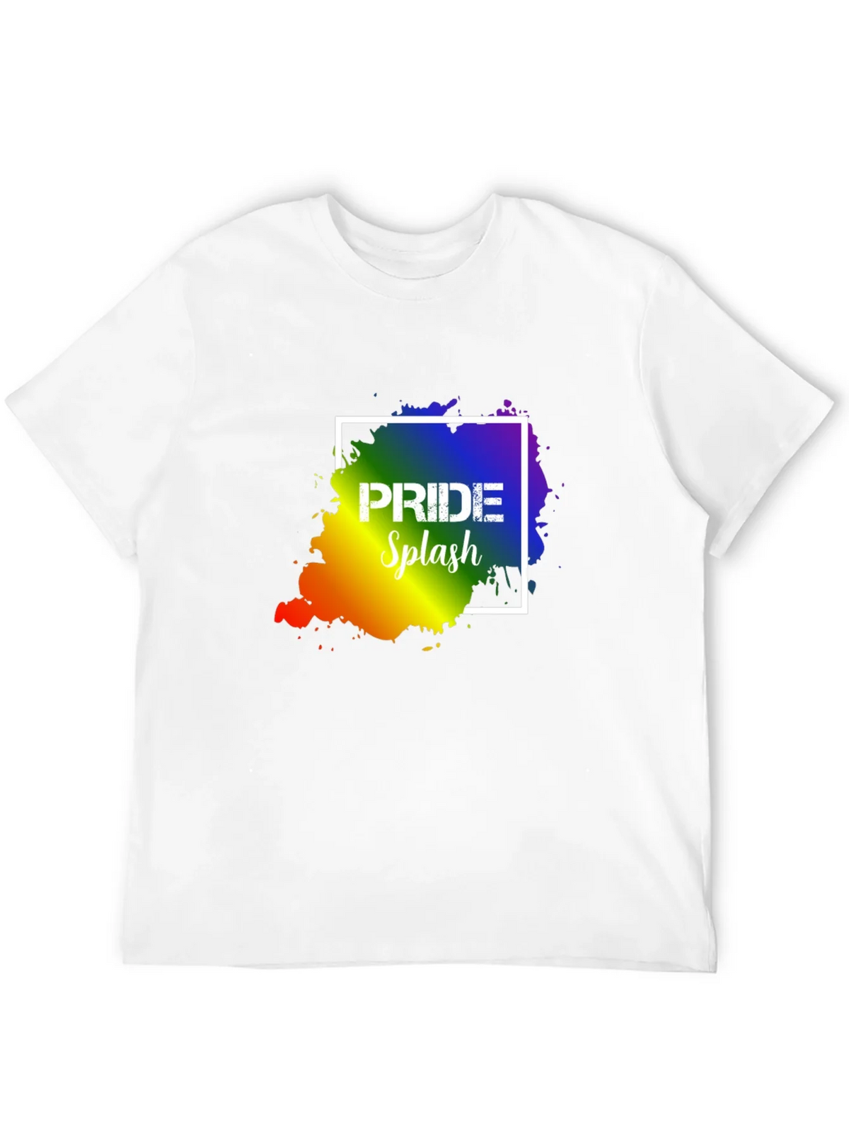 Pride Splash T-Shirt: Rainbow Design Soft Cotton product image 3